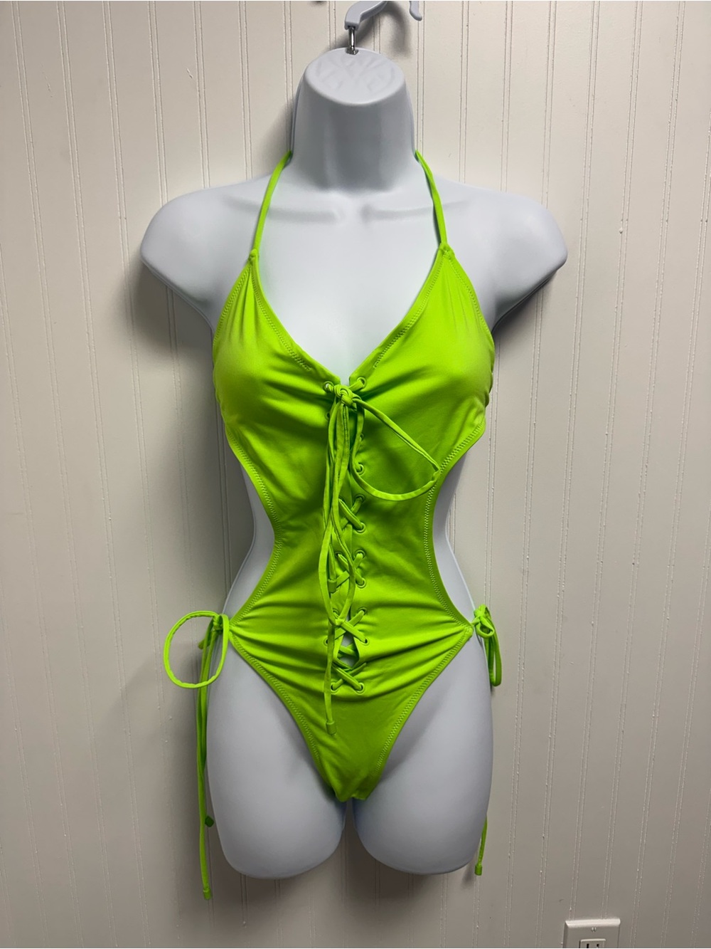 Skims Recycled Swim Lace Up Monokini Medium NWT